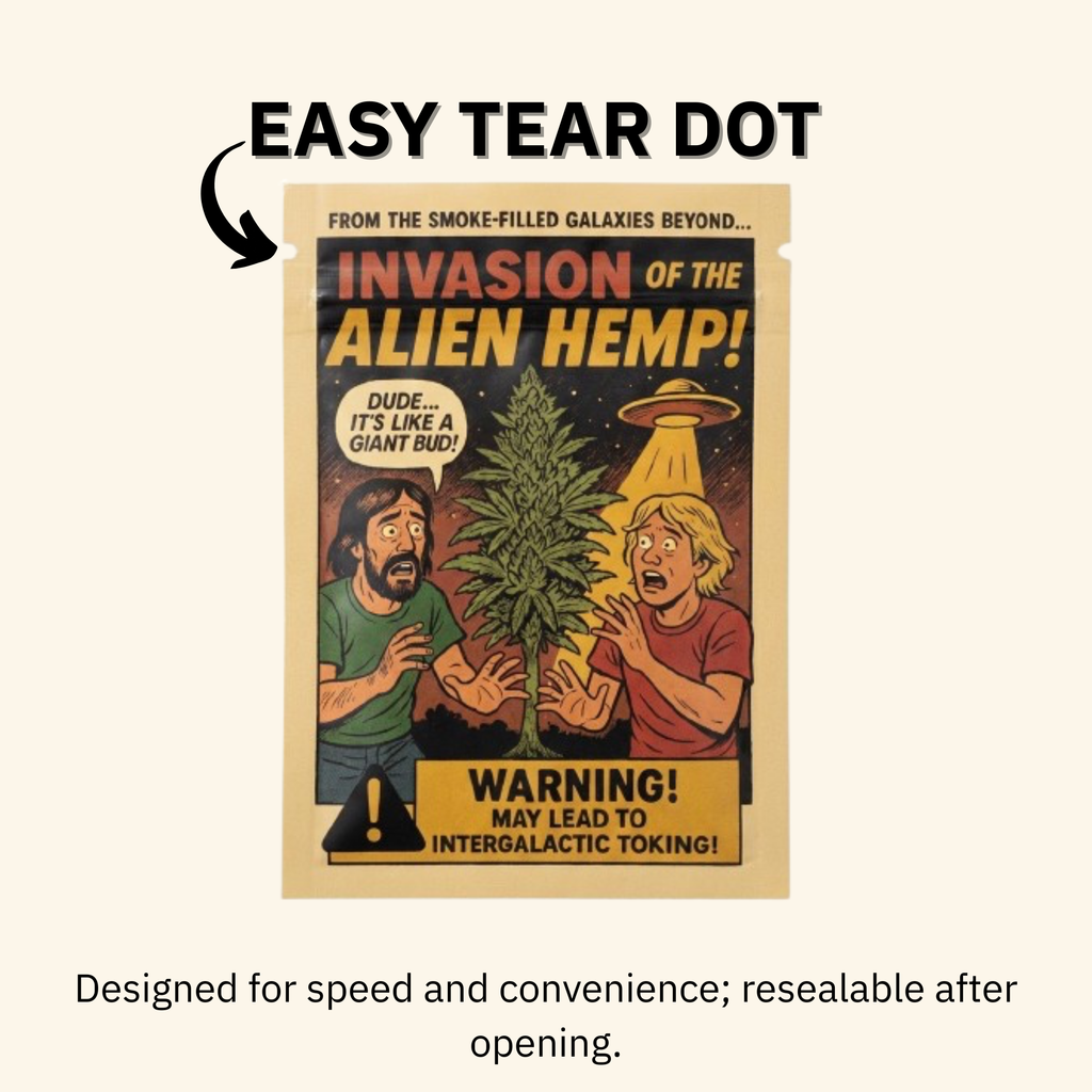 Smell-Proof Mylar Bags 7×10cm – Sci-Fi Horror Comic Collection | Midnight Horror Vol. II