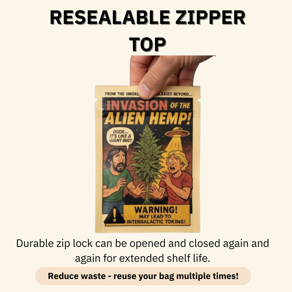 Smell-Proof Mylar Bags 7×10cm – Sci-Fi Horror Comic Collection | Midnight Horror Vol. II