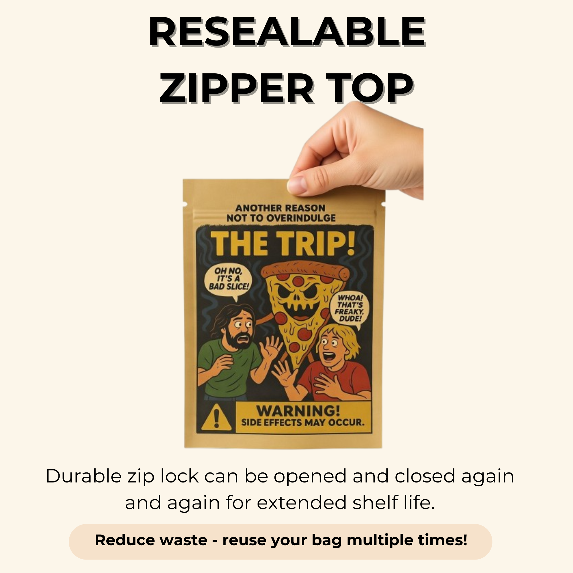 Smell-Proof Mylar Bags 7×10cm – Midnight Horror Comic Collection