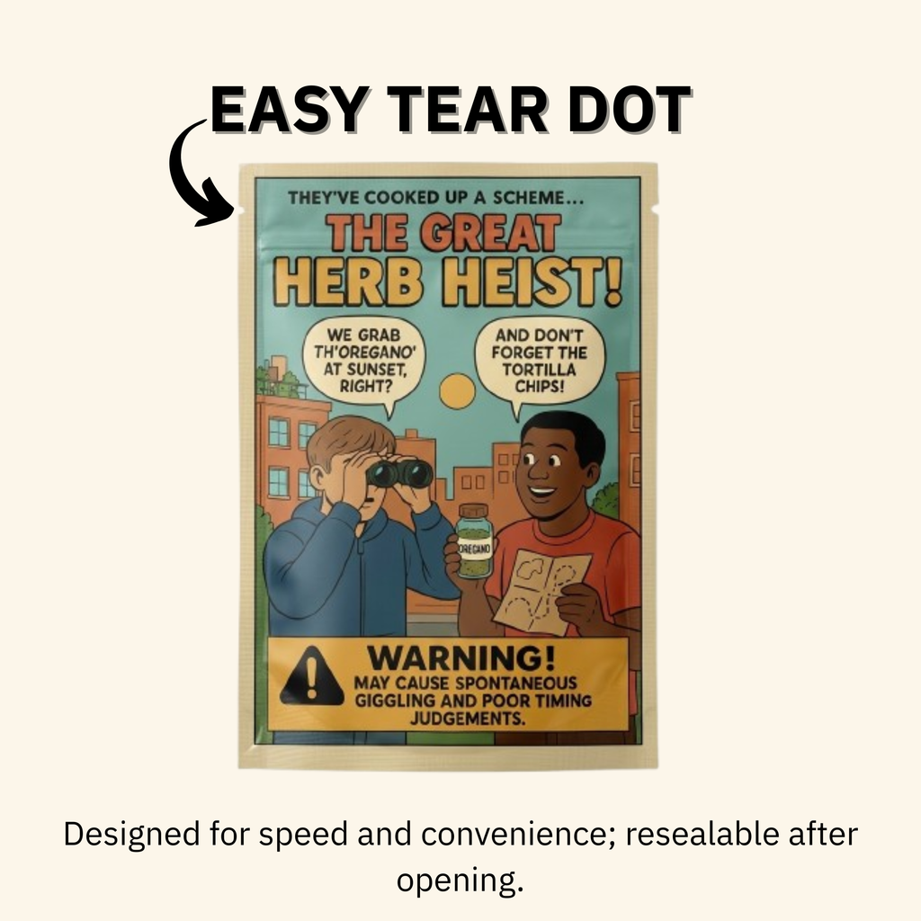 Smell-Proof Mylar Bags 7×10cm – Snack Ops Cartoon Series