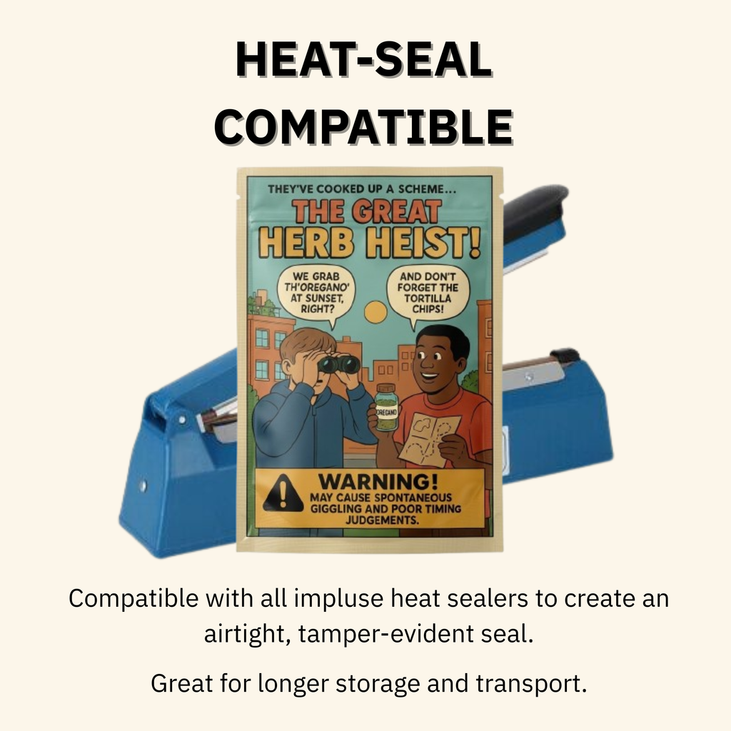 Smell-Proof Mylar Bags 7×10cm – Snack Ops Cartoon Series