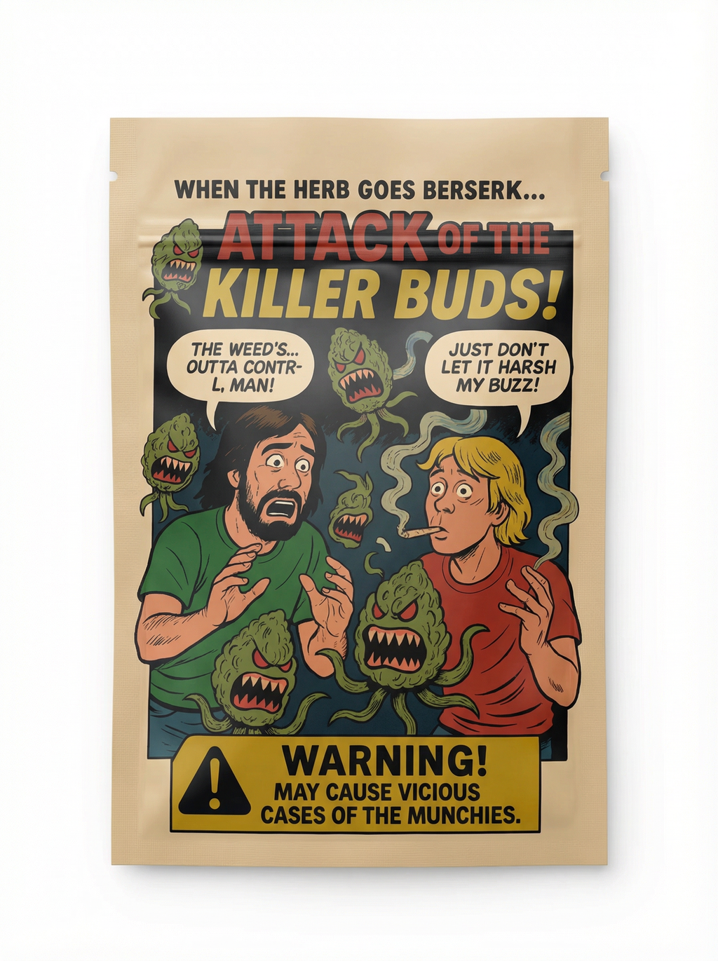 Smell-Proof Mylar Bags 7×10cm – Sci-Fi Horror Comic Collection | Midnight Horror Vol. II