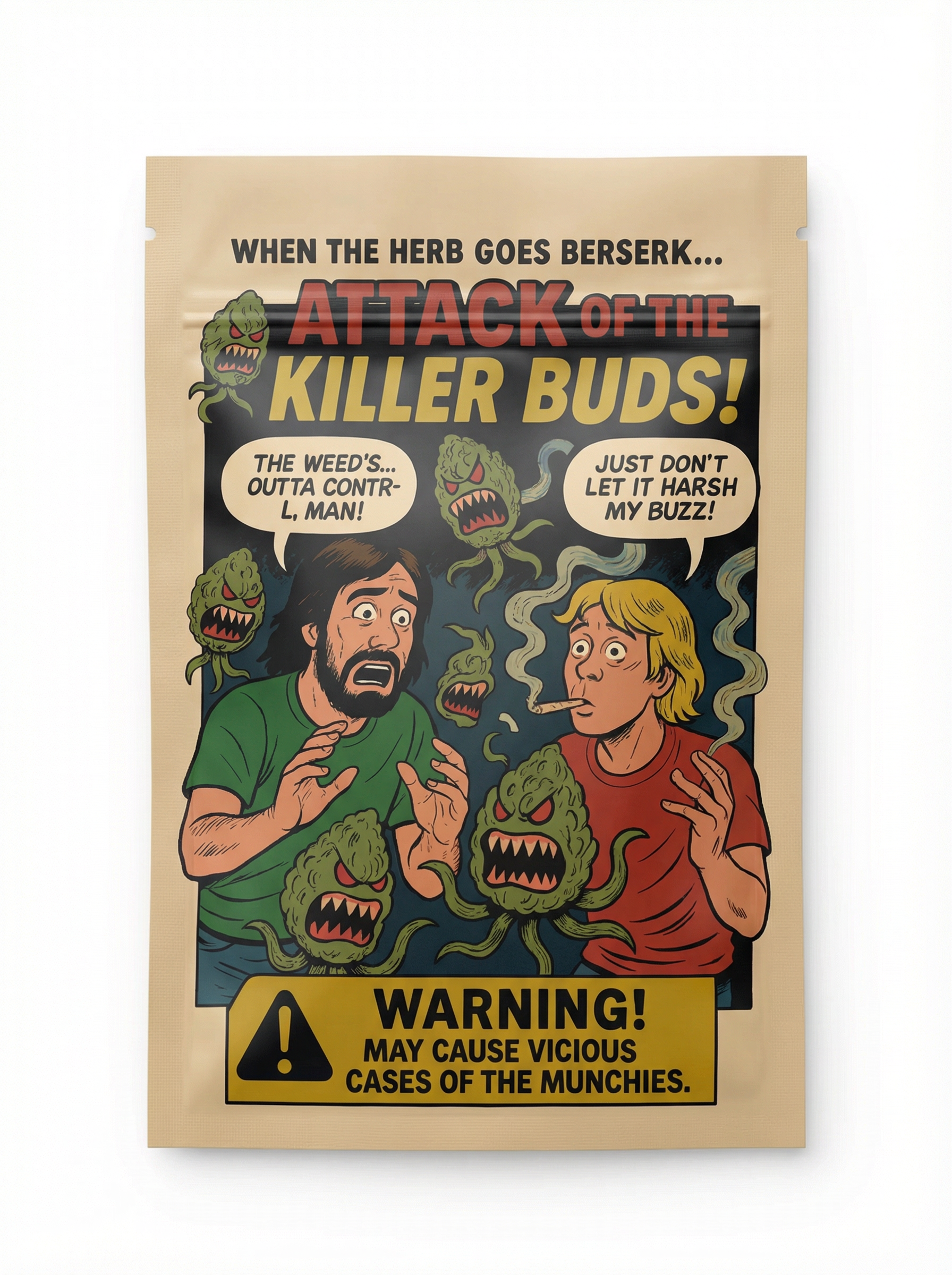 Smell-Proof Mylar Bags 7×10cm – Sci-Fi Horror Comic Collection | Midnight Horror Vol. II