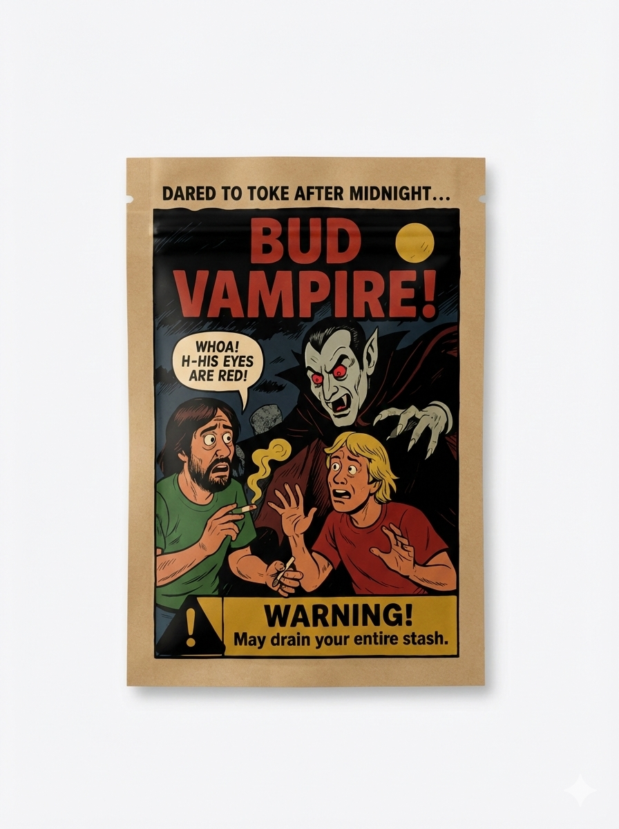 Smell-Proof Mylar Bags 7×10cm – Midnight Horror Comic Collection