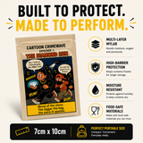 Smell-Proof Mylar Bags 7×10cm – Cartoon Crimewave
