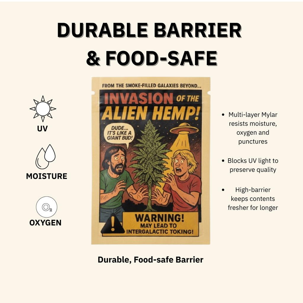 Smell-Proof Mylar Bags 7×10cm – Sci-Fi Horror Comic Collection | Midnight Horror Vol. II