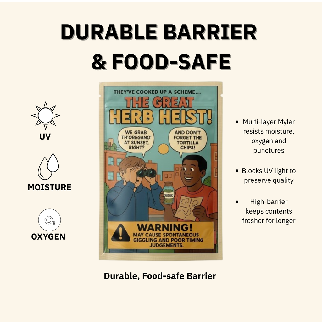 Smell-Proof Mylar Bags 7×10cm – Snack Ops Cartoon Series