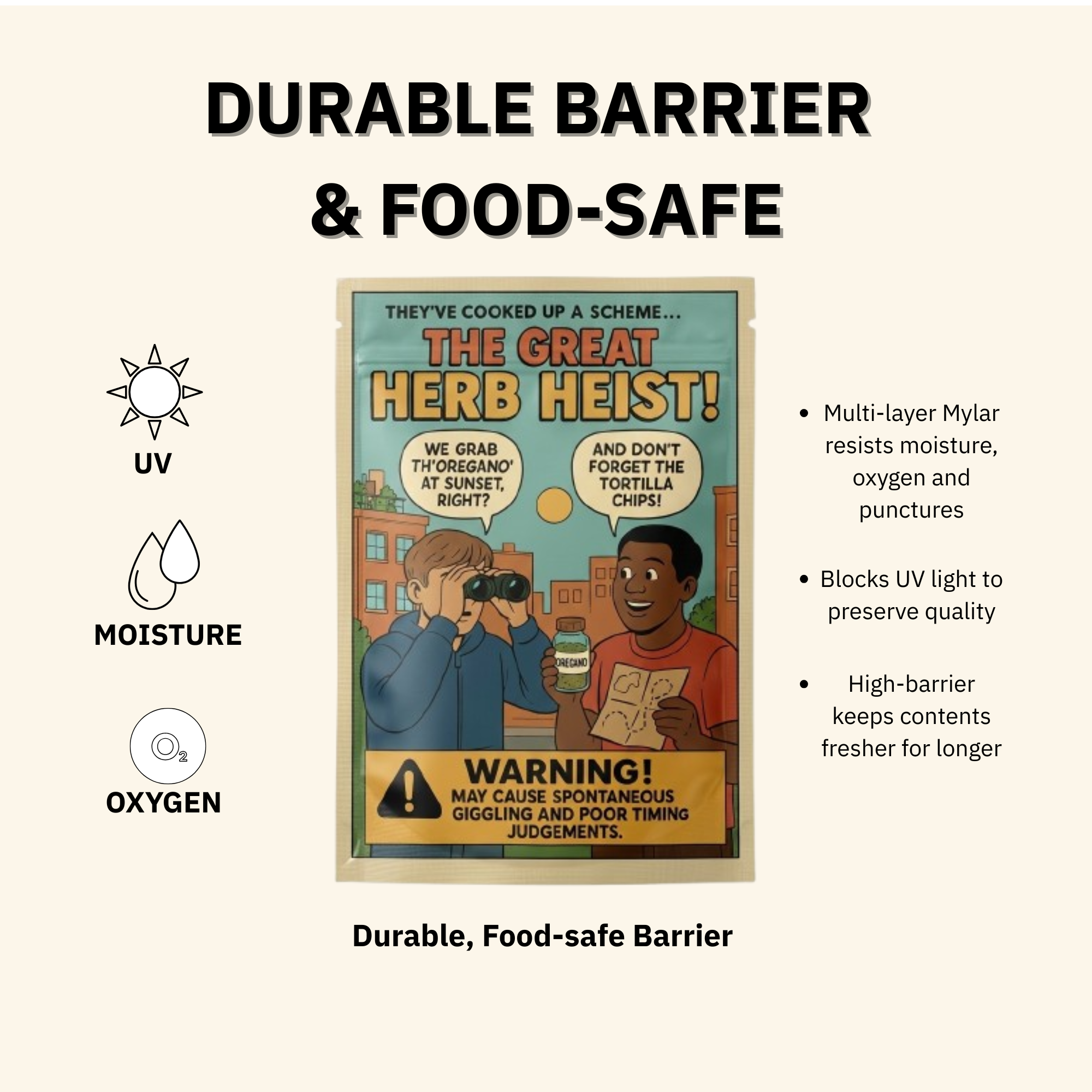 Smell-Proof Mylar Bags 7×10cm – Snack Ops Cartoon Series