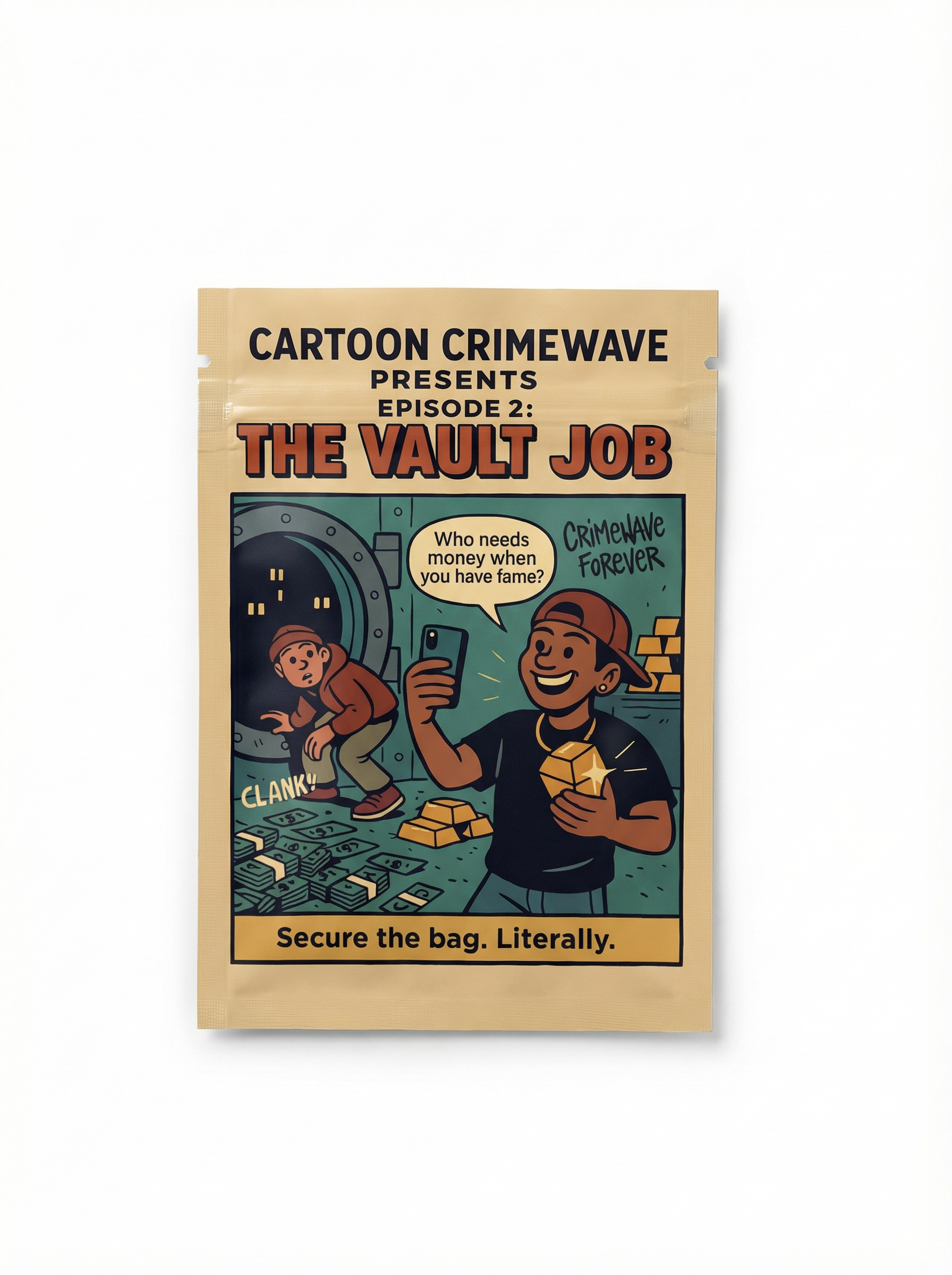 Smell-Proof Mylar Bags 7×10cm – Cartoon Crimewave Collection