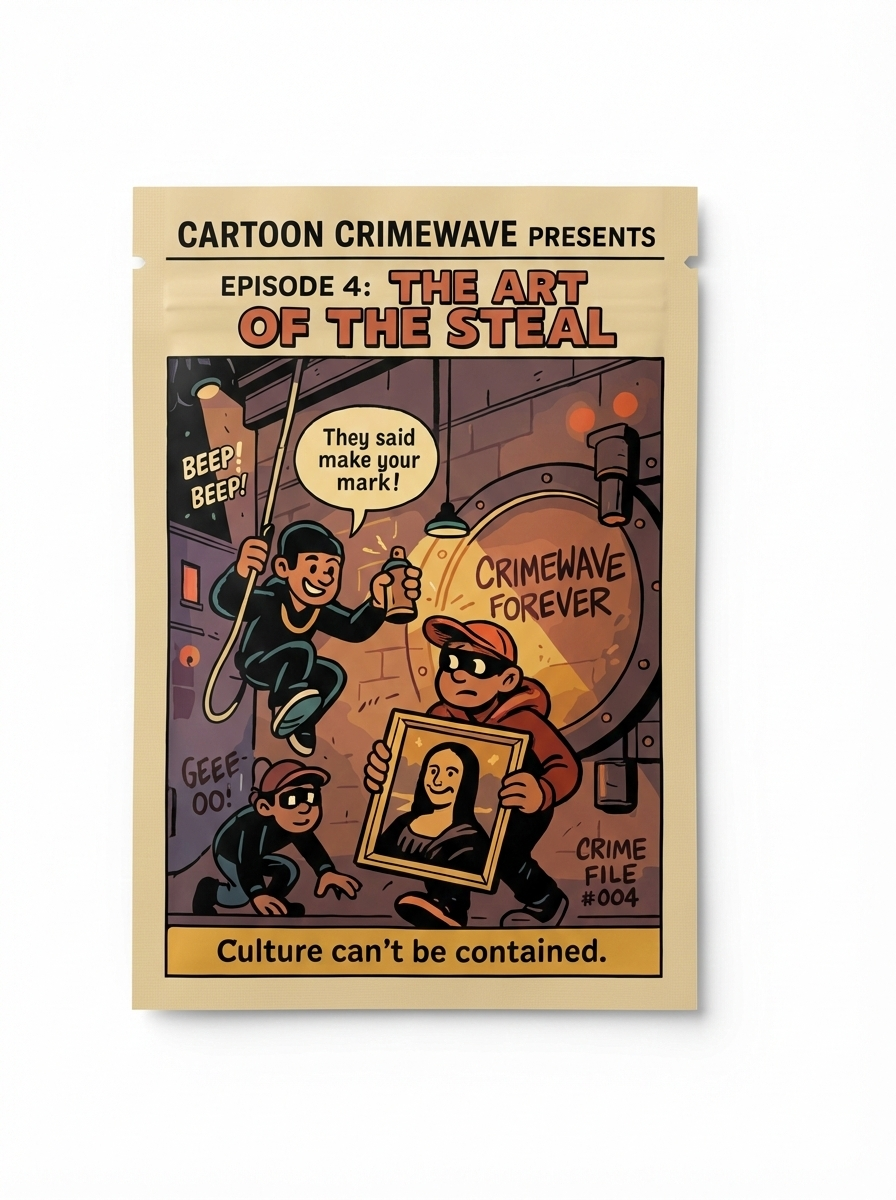 Smell-Proof Mylar Bags 7×10cm – Cartoon Crimewave Collection