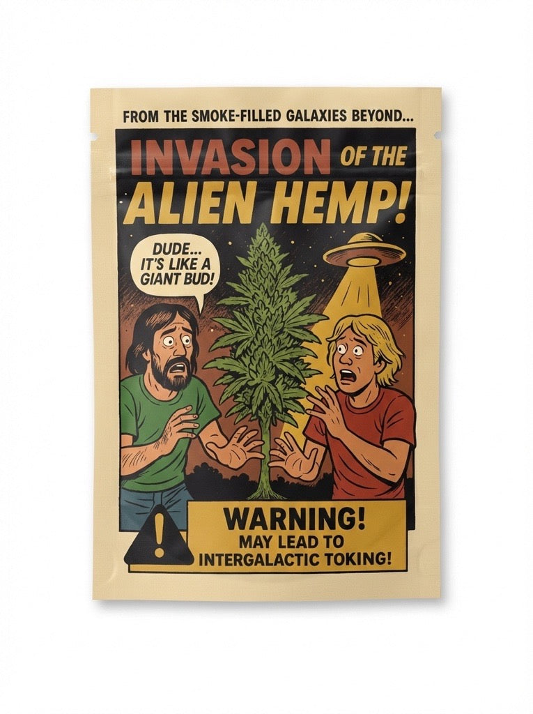 Smell-Proof Mylar Bags 7×10cm – Sci-Fi Horror Comic Collection | Midnight Horror Vol. II