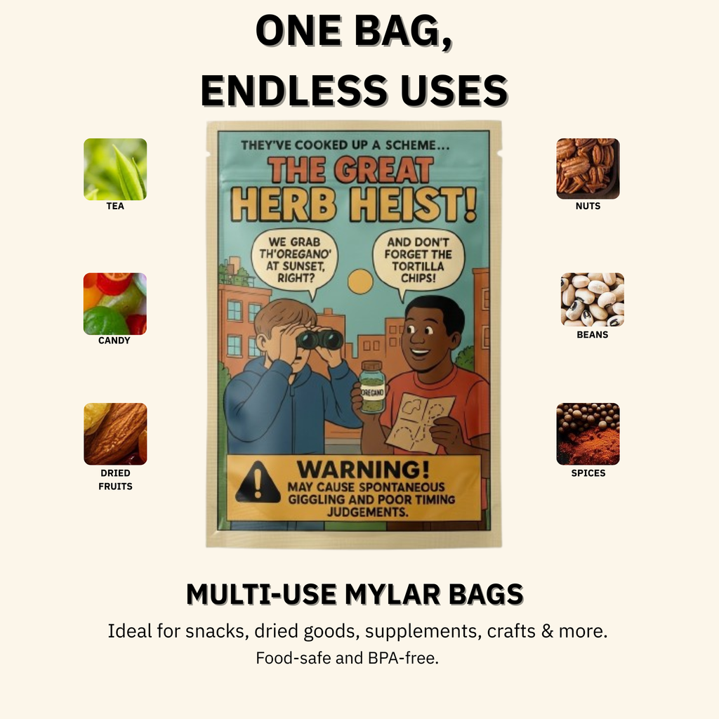 Smell-Proof Mylar Bags 7×10cm – Snack Ops Cartoon Series