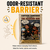 Smell-Proof Mylar Bags 7×10cm – Cartoon Crimewave