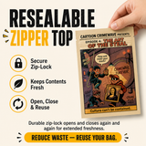 Smell-Proof Mylar Bags 7×10cm – Cartoon Crimewave