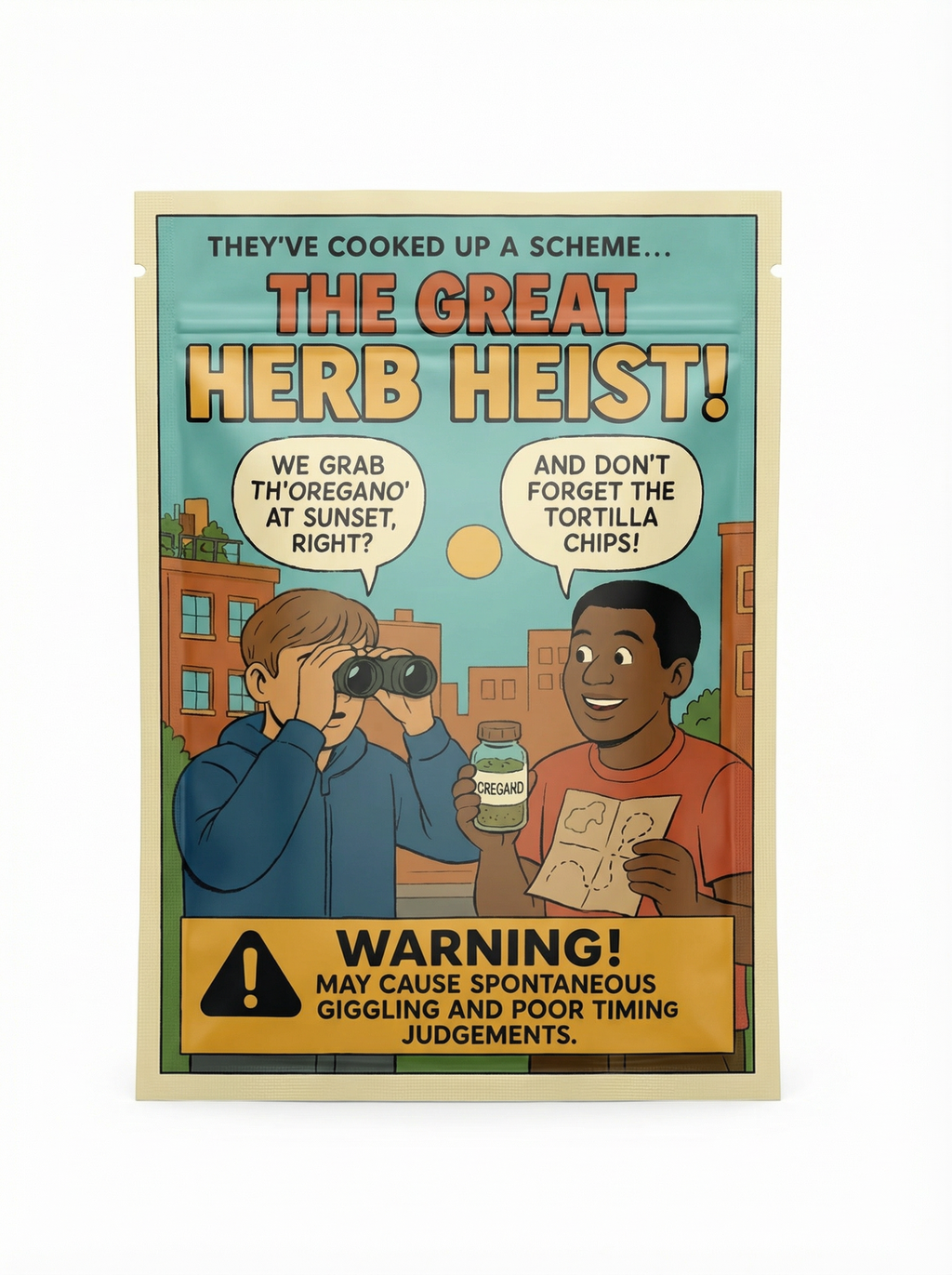 Smell-Proof Mylar Bags 7×10cm – Snack Ops Cartoon Series